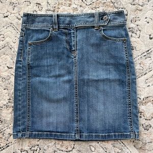 Ann Taylor Denium Straight Pencil Mini Skirt Size 0